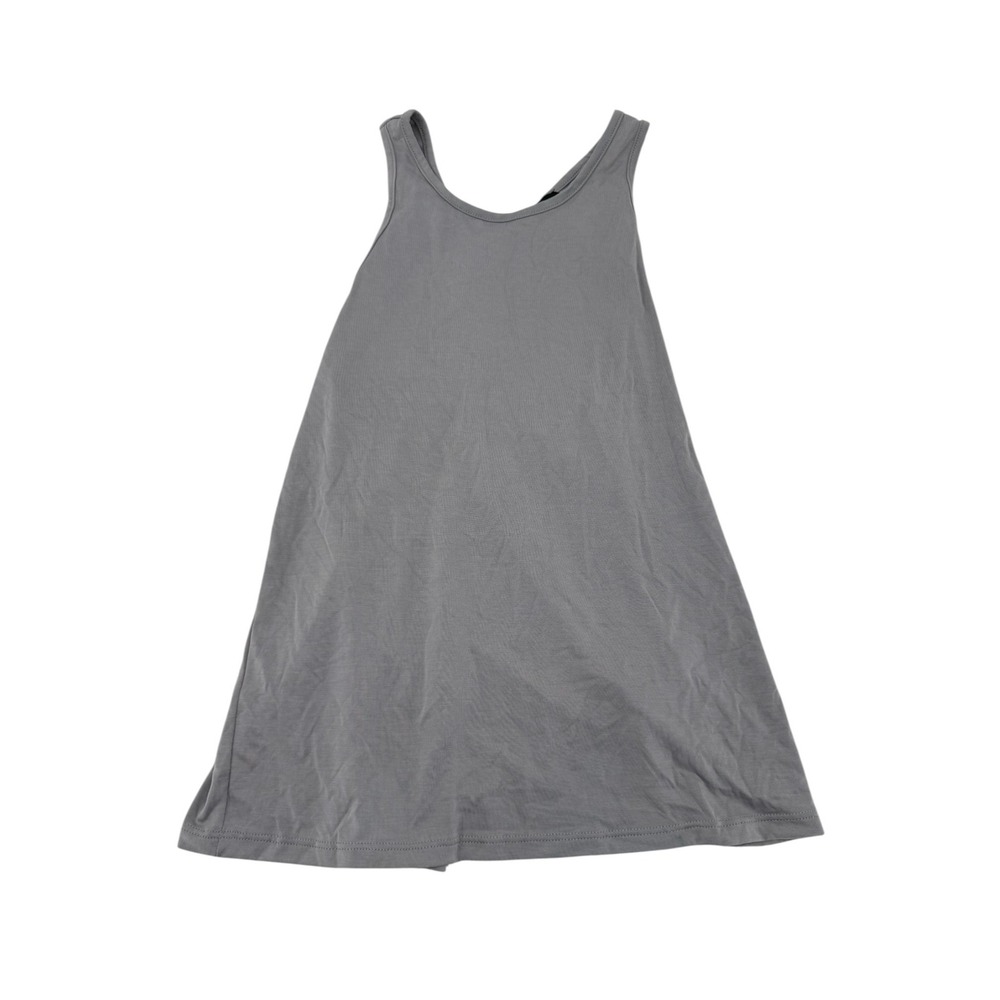 NUX Crisscross Back Light Gray Tank Top Size Medium NWOT
